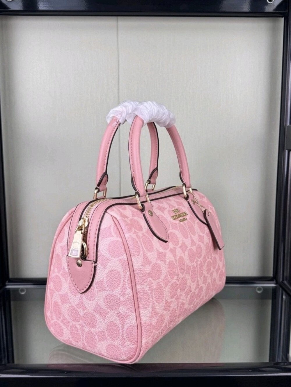 Coach Rowan Pink Signature  Satchel Crossbody Bag - Picture 7 of 12